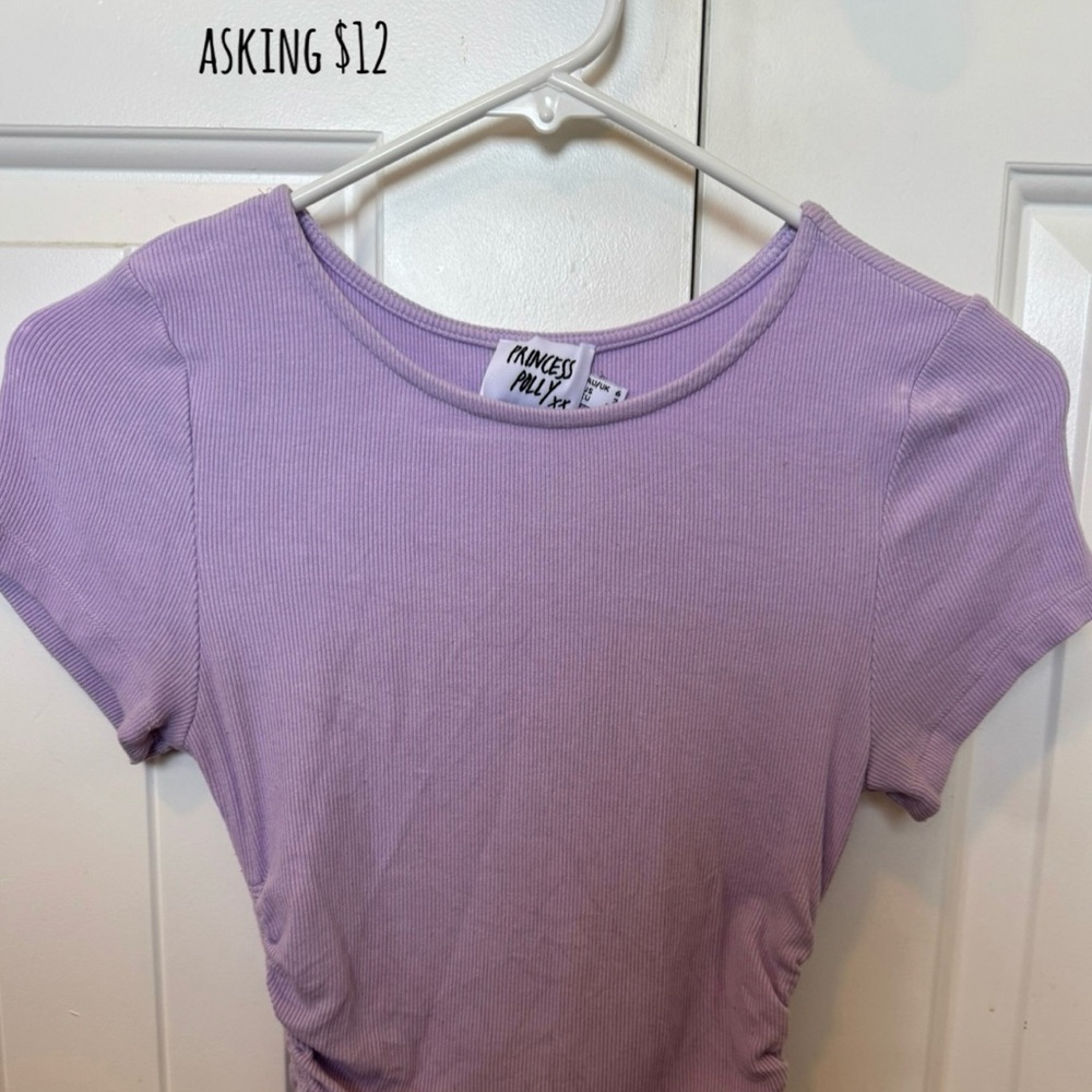 Princess Polly Lavender Short Sleeve Top